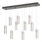 Hubbardton Forge Exos Glass 10-Light Pendant in Dark Smoke, Opal Glass (GG) 131204-1004