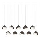Hubbardton Forge Brooklyn 10-Light Double Shade Pendant in Oil Rubbed Bronze, Opal Glass (GG) 131205-1169