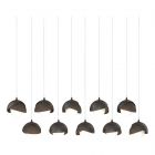 Hubbardton Forge Brooklyn 10-Light Double Shade Pendant in Oil Rubbed Bronze, Opal Glass (GG) 131205-1063