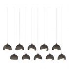 Hubbardton Forge Brooklyn 10-Light Double Shade Pendant in Oil Rubbed Bronze, Opal Glass (GG) 131205-1064