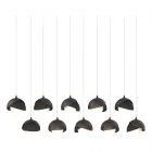 Hubbardton Forge Brooklyn 10-Light Double Shade Pendant in Oil Rubbed Bronze, Opal Glass (GG) 131205-1065