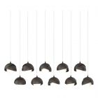Hubbardton Forge Brooklyn 10-Light Double Shade Pendant in Oil Rubbed Bronze, Opal Glass (GG) 131205-1066