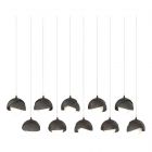 Hubbardton Forge Brooklyn 10-Light Double Shade Pendant in Oil Rubbed Bronze, Opal Glass (GG) 131205-1067
