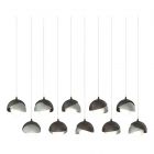 Hubbardton Forge Brooklyn 10-Light Double Shade Pendant in Oil Rubbed Bronze, Opal Glass (GG) 131205-1068