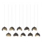Hubbardton Forge Brooklyn 10-Light Double Shade Pendant in Oil Rubbed Bronze, Opal Glass (GG) 131205-1069