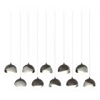 Hubbardton Forge Brooklyn 10-Light Double Shade Pendant in Oil Rubbed Bronze, Opal Glass (GG) 131205-1070