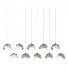 Hubbardton Forge Brooklyn 10-Light Double Shade Pendant in Vintage Platinum, Opal Glass (GG) 131205-1173