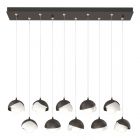 Hubbardton Forge Brooklyn 10-Light Double Shade Pendant in Oil Rubbed Bronze, Opal Glass (GG) 131205-1168