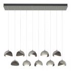 Hubbardton Forge Brooklyn 10-Light Double Shade Pendant in Sterling, Opal Glass (GG) 131205-1127