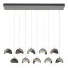 Hubbardton Forge Brooklyn 10-Light Double Shade Pendant in Sterling, Opal Glass (GG) 131205-1129