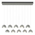 Hubbardton Forge Brooklyn 10-Light Double Shade Pendant in Sterling, Opal Glass (GG) 131205-1131