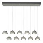 Hubbardton Forge Brooklyn 10-Light Double Shade Pendant in Sterling, Opal Glass (GG) 131205-1133