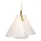 Hubbardton Forge Mobius Small Pendant in Modern Brass, Spun Frost (SH)