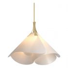 Hubbardton Forge Mobius Large Pendant in Modern Brass, Spun Frost (SH)