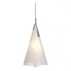 Hubbardton Forge Mobius Tall Pendant in Vintage Platinum, Spun Frost (SH)