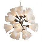 Hubbardton Forge Mobius 16-Light Orb Pendant in Bronze, Spun Frost (SH)