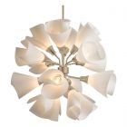 Hubbardton Forge Mobius 16-Light Orb Pendant in Soft Gold, Spun Frost (SH)