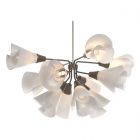 Hubbardton Forge Mobius 12-Light Pendant in Bronze, Spun Frost (SH)
