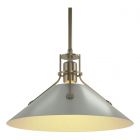 Hubbardton Forge Henry Medium Steel Shade Pendant in Soft Gold 134550-1059