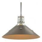 Hubbardton Forge Henry Medium Steel Shade Pendant in Sterling 134550-1063
