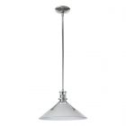 Hubbardton Forge Henry Medium Glass Shade Pendant in Sterling, Frosted Glass (FD)
