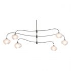 Hubbardton Forge Ume 6-Light Large Pendant in Natural Iron, Frosted Glass (FD)