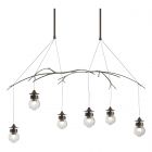 Hubbardton Forge Kiwi Pendant in Bronze, Clear Glass (ZM) 136560-1063