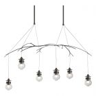 Hubbardton Forge Kiwi Pendant in Dark Smoke, Clear Glass (ZM) 136560-1064