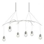 Hubbardton Forge Kiwi Pendant in Sterling, Clear Glass (ZM) 136560-1069
