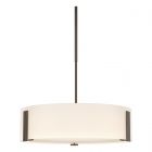 Hubbardton Forge Impressions Pendant in Bronze, Opal Glass (GG)