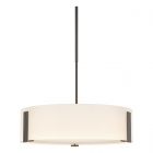 Hubbardton Forge Impressions Pendant in Dark Smoke, Opal Glass (GG)