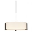 Hubbardton Forge Impressions Pendant in Black, Opal Glass (GG)