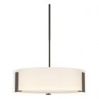 Hubbardton Forge Impressions Pendant in Natural Iron, Opal Glass (GG)