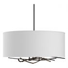 Hubbardton Forge Brindille Drum Shade Pendant in Oil Rubbed Bronze 137665-1256