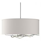 Hubbardton Forge Brindille Drum Shade Pendant in Vintage Platinum 137665-1261