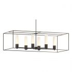 Hubbardton Forge Portico Pendant in Black, Opal Glass (GG) 138940-1810