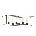 Hubbardton Forge Portico Pendant in Black, Opal Glass (GG) 138940-1816
