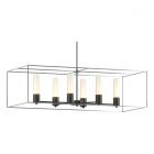 Hubbardton Forge Portico Pendant in Black, Opal Glass (GG) 138940-1820