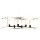 Hubbardton Forge Portico Pendant in Black, Opal Glass (GG) 138940-1826