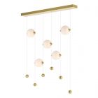 Hubbardton Forge Abacus 5-Light LED Pendant in Modern Brass 139050-1022