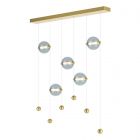 Hubbardton Forge Abacus 5-Light LED Pendant in Modern Brass 139050-1023