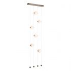 Hubbardton Forge Abacus 6-Light Ceiling-to-Floor LED Pendant in Dark Smoke 139055-1004