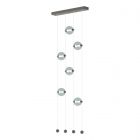 Hubbardton Forge Abacus 6-Light Ceiling-to-Floor LED Pendant in Dark Smoke 139055-1005