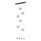 Hubbardton Forge Abacus 6-Light Ceiling-to-Floor LED Pendant in Black 139055-1009