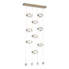 Hubbardton Forge Gatsby 9-Light LED Pendant in Modern Brass