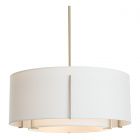 Hubbardton Forge Exos Large Double Shade Pendant in Soft Gold 139610-6203