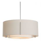 Hubbardton Forge Exos Large Double Shade Pendant in Sterling 139610-6206
