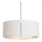 Hubbardton Forge Exos Large Double Shade Pendant in Sterling 139610-6207