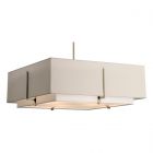 Hubbardton Forge Exos Square Large Double Shade Pendant in Soft Gold 139635-2156
