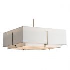 Hubbardton Forge Exos Square Large Double Shade Pendant in Soft Gold 139635-2157